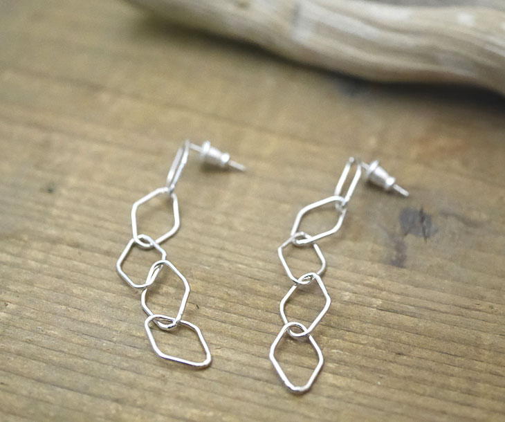 シルバー　フックピアス