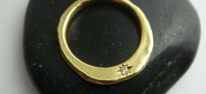 18金　イエローゴールド　オーダーメイドリング