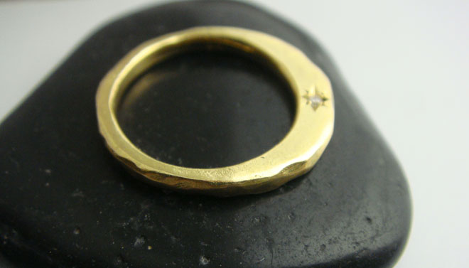 18金　イエローゴールド　オーダーメイドリング