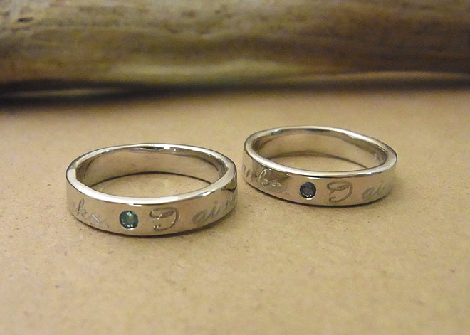 オーダーメイド　シルバー　メッセージリング