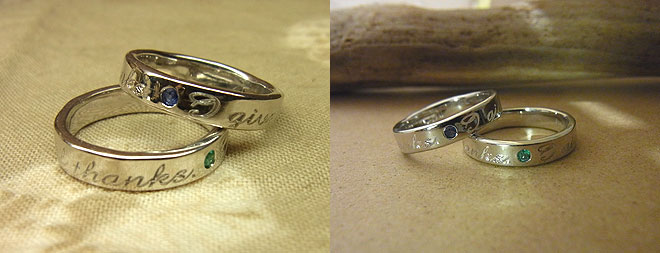 オーダーメイド　シルバー　メッセージリング