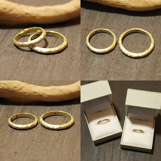 オーダーメイド　結婚指輪　10金イエローゴールド