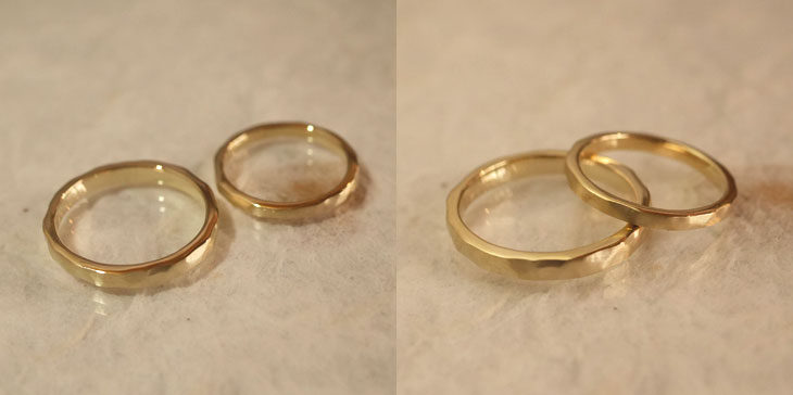 オーダーメイド　結婚指輪　10金ゴールド