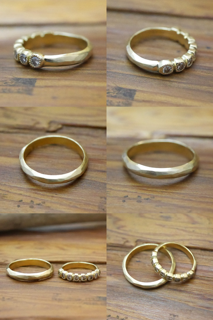 オーダーメイド　結婚指輪　18金 ダイヤモンド