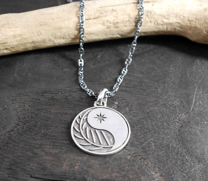 RYOKU  ryoku top -ying yang-  silver pendant top