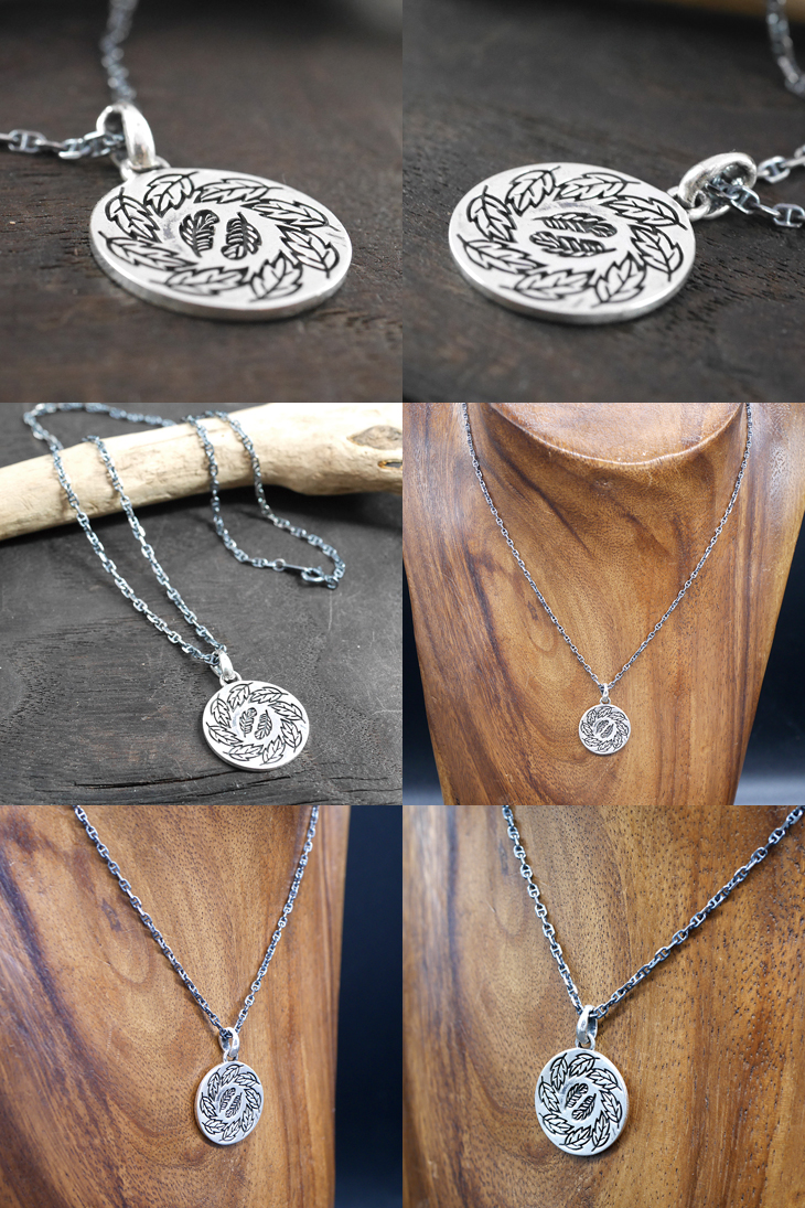 RYOKU  ryoku top -葉と羽-  silver pendant top