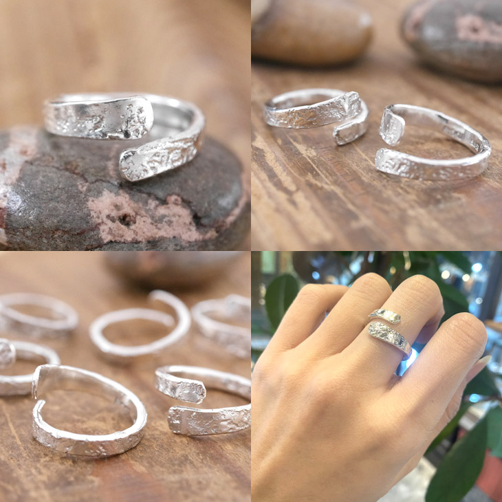 RYOKU　ハンドメイドシルバーリング  傷テクスチャー  hand made silver ring