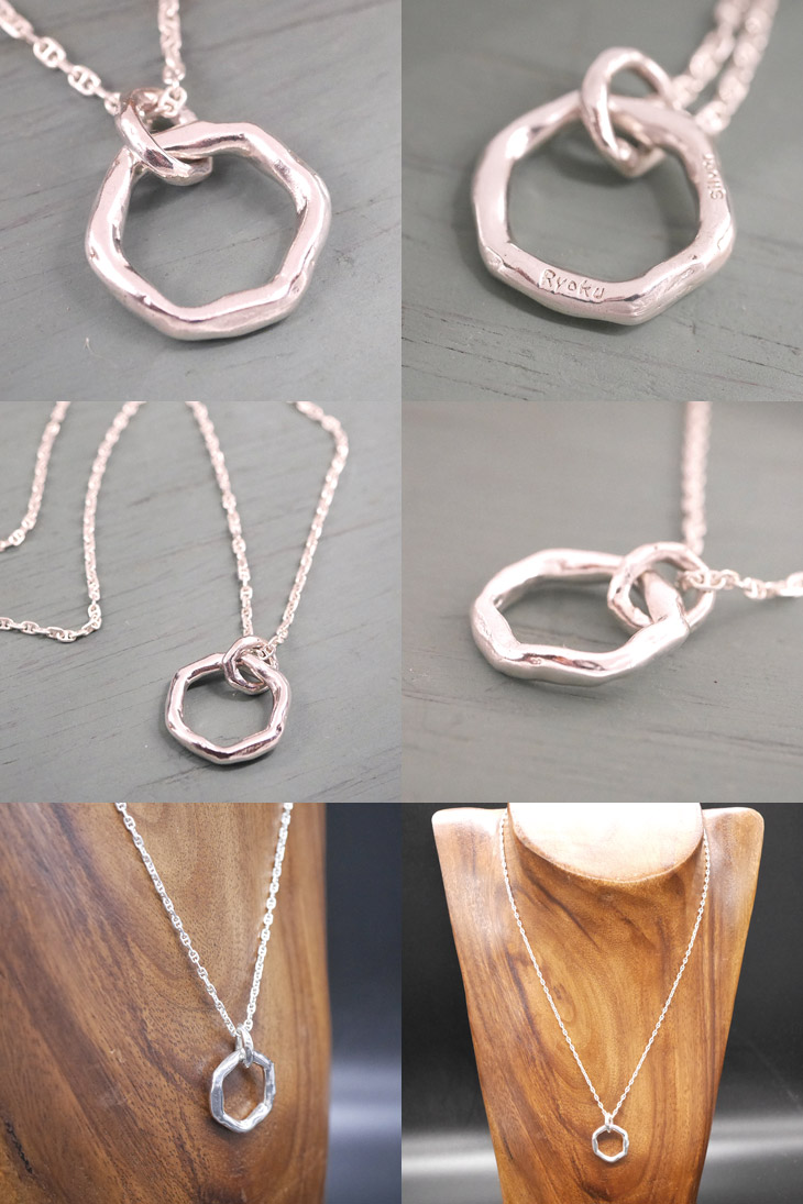 hexagon silver pendant top