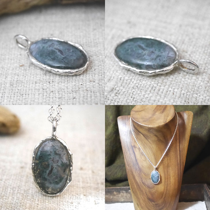 モスアゲート　ペンダントトップ