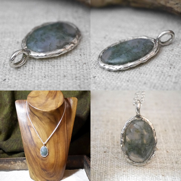 モスアゲート　ペンダントトップ