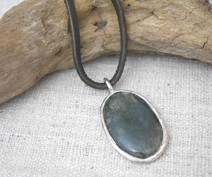 モスアゲート　ペンダントトップ