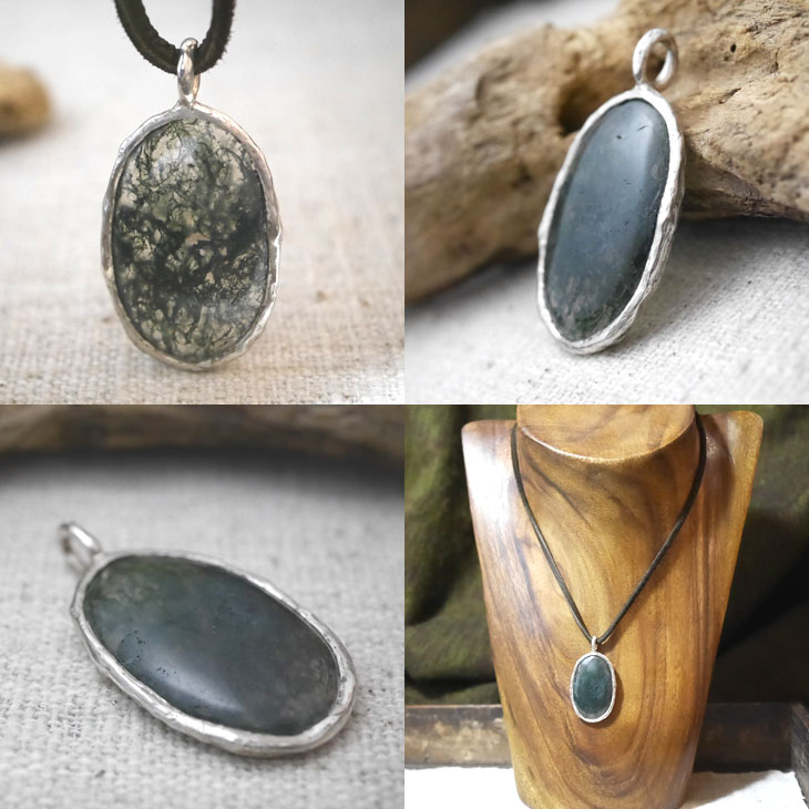 モスアゲート　ペンダントトップ