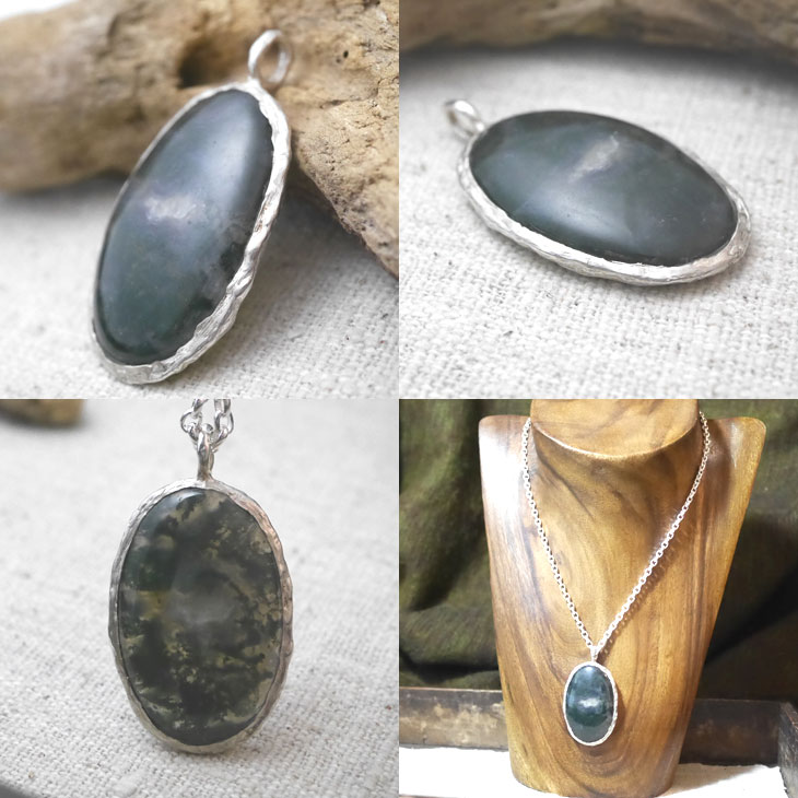 モスアゲート　ペンダントトップ