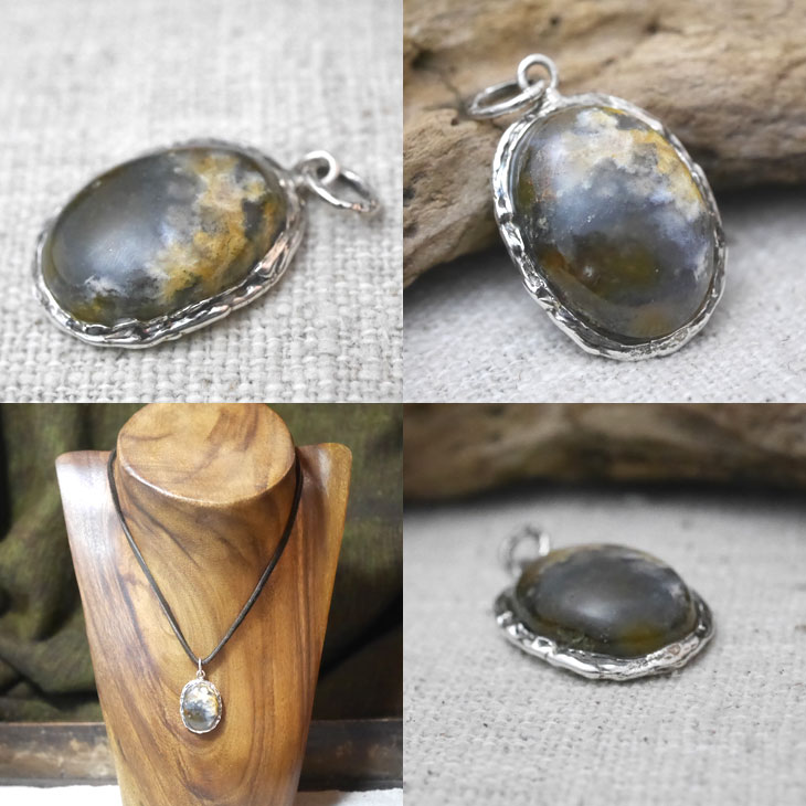 ガーデンモスアゲート　ペンダントトップ