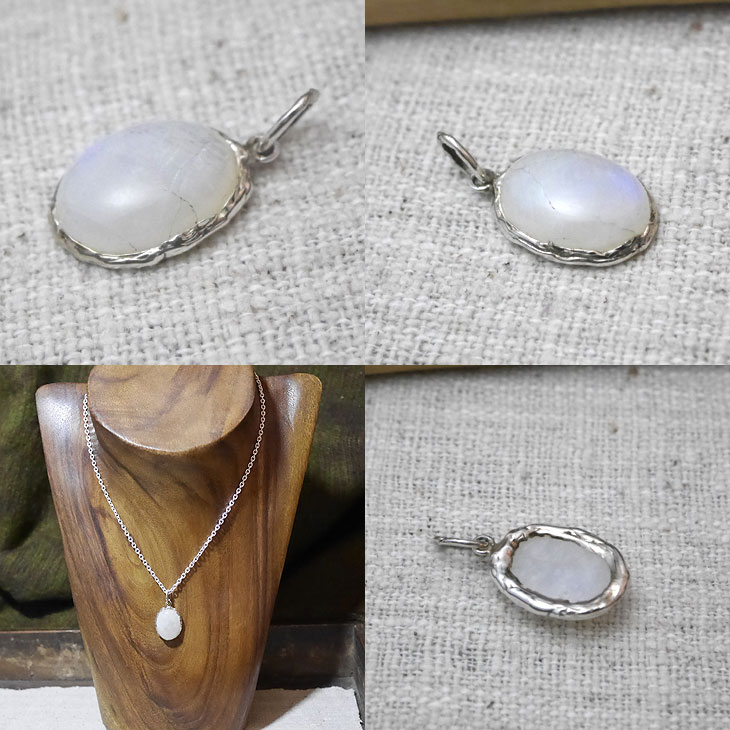 レインボームーンストーン　ペンダントトップ